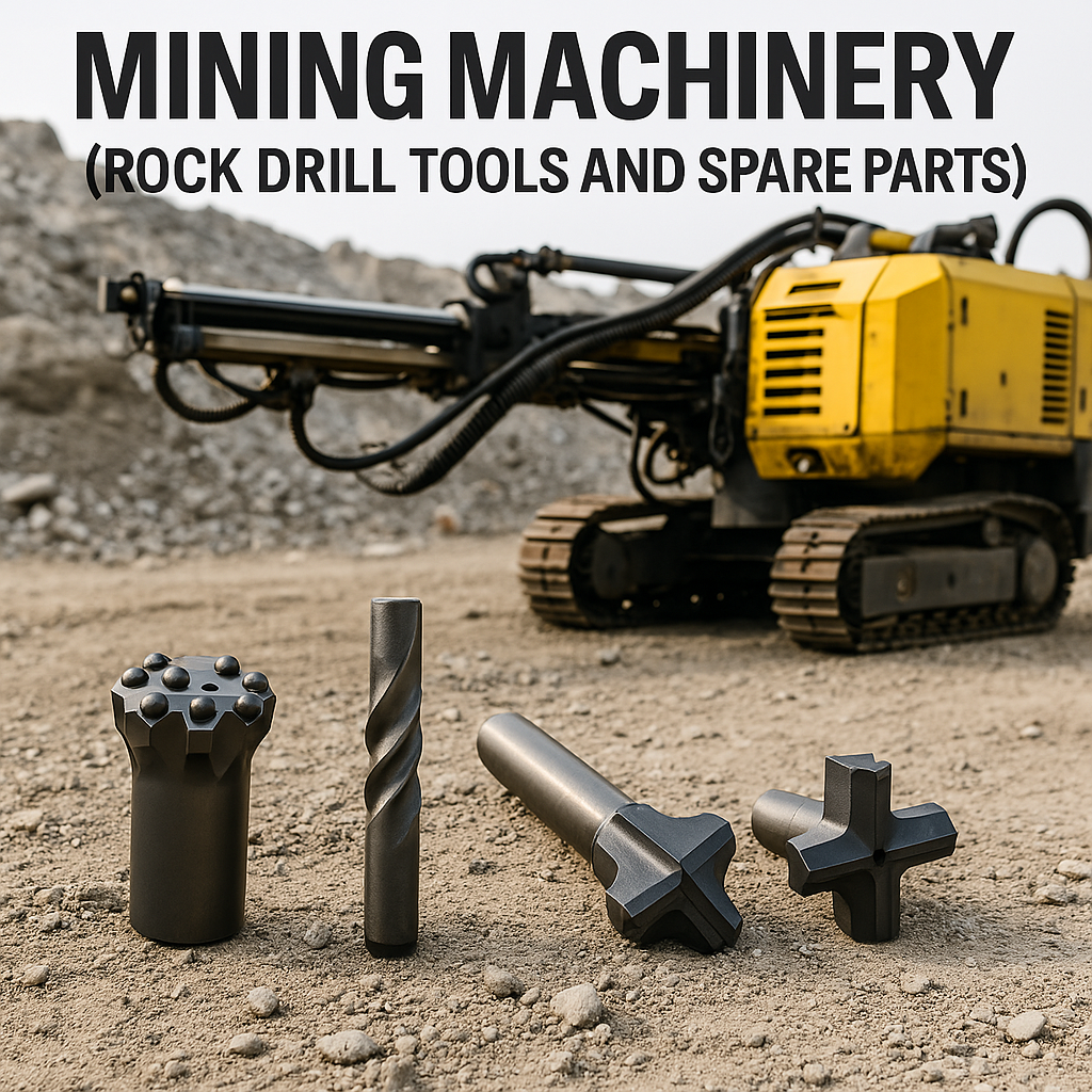 Mining machinery (rock drill tools and spare parts)